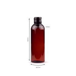 Amberkleurige fles van 200 ml