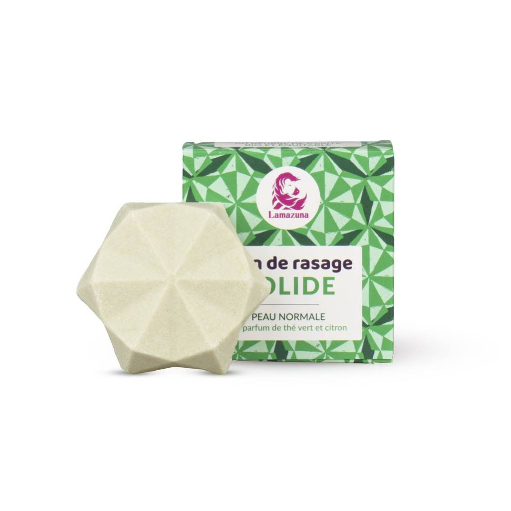 Pain de rasage solide et sa boîte