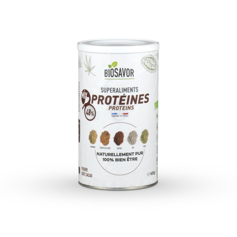 Proteinmischung mit Bio-Kakaogeschmack  - 400gr