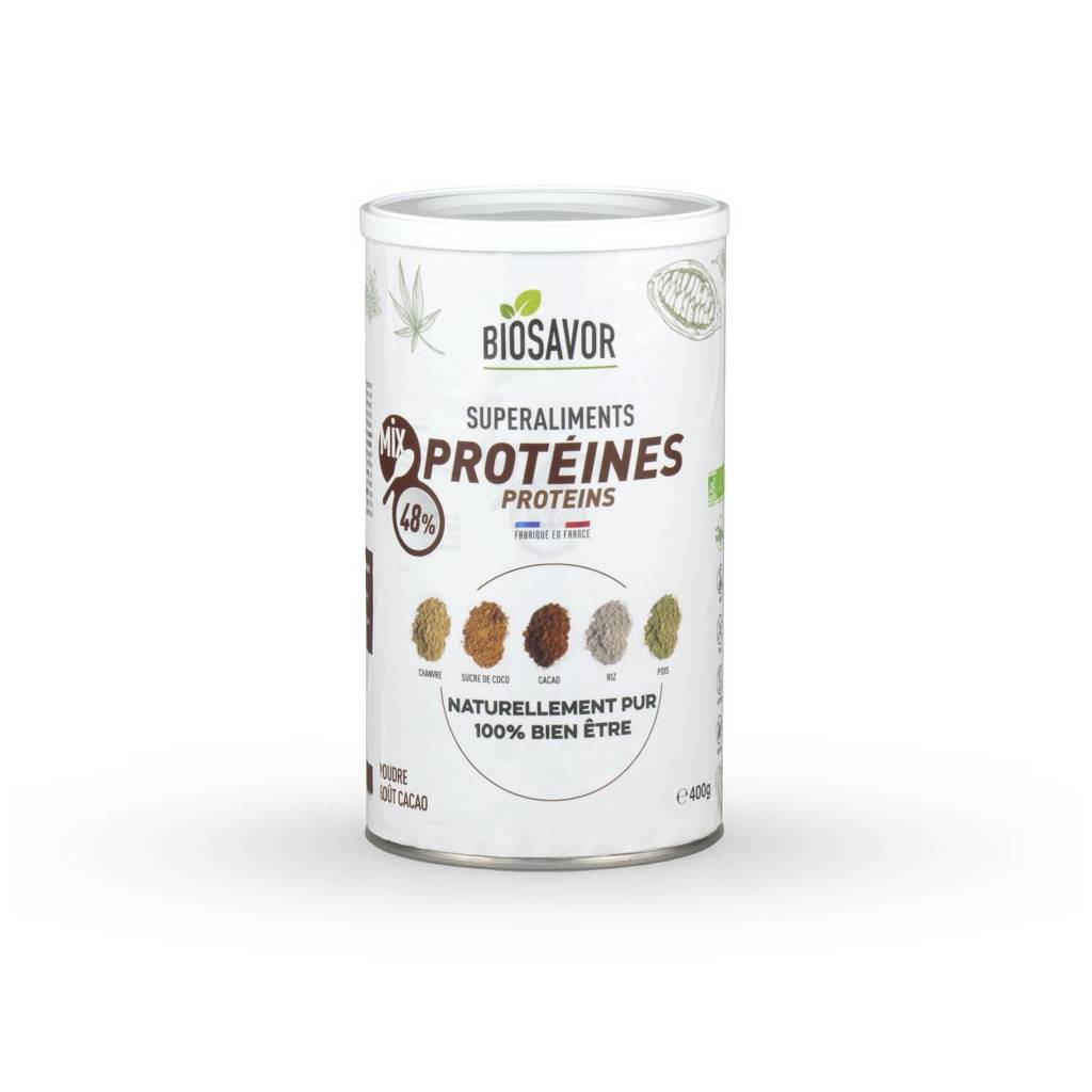 Proteinmischung mit Bio-Kakaogeschmack - 400gr Proteinmischung mit Bio-Kakaogeschmack - 400gr