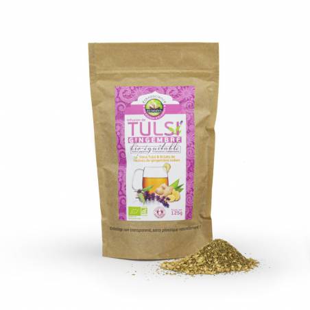 Sachet de tulsi et gingembre BIO et vrac