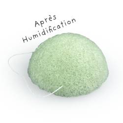 Eponge Konjac visage après humidification