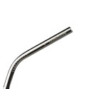 Set of 4 angled stainless steel straws