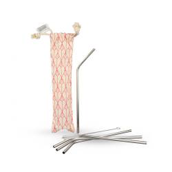 Set of 4 angled stainless...