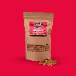 sachet granola cranberries chia fond rose