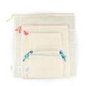 Kit of 9 reusable organic cotton bags