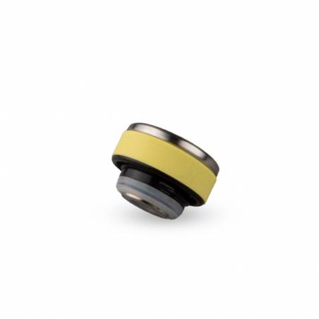 Bague silicone jaune sur bouchon