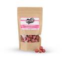 White Chocolate Coated Hazelnuts - Raspberry