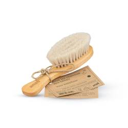 Brosse à cheveux bébé et étiquette