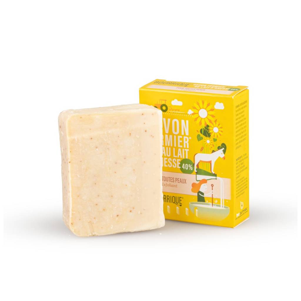 Biologische zeep van ezelinnenmelk - Exfoliërend Biologische zeep van ezelinnenmelk - Exfoliërend