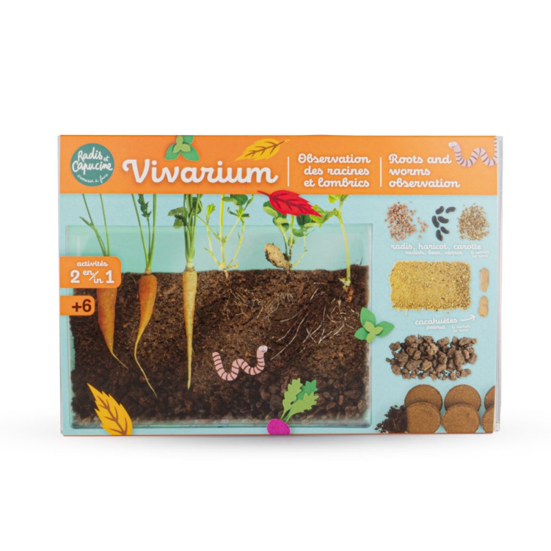 Vivarium - Observations of roots and earthworms