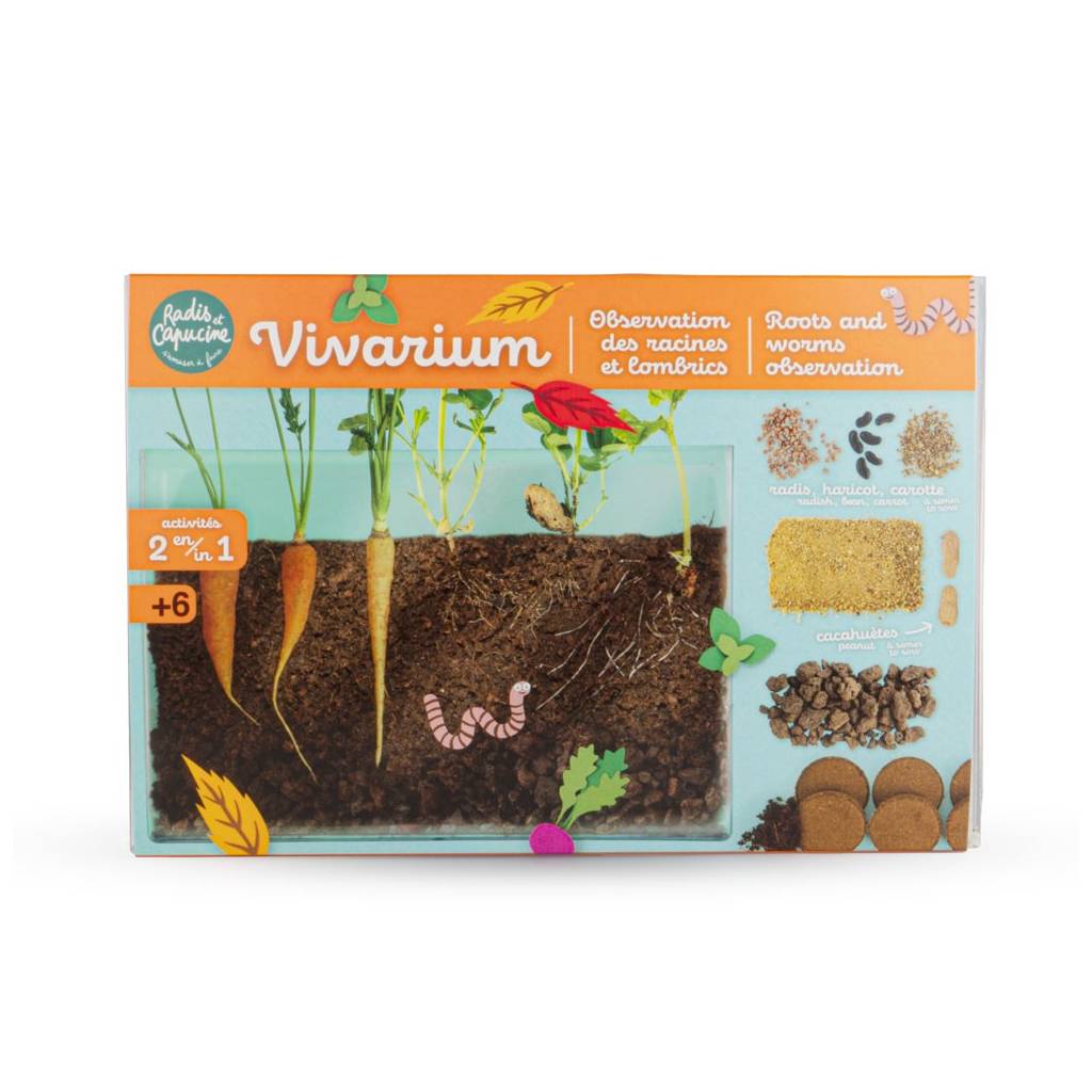 Vivarium - Observations of roots and earthworms