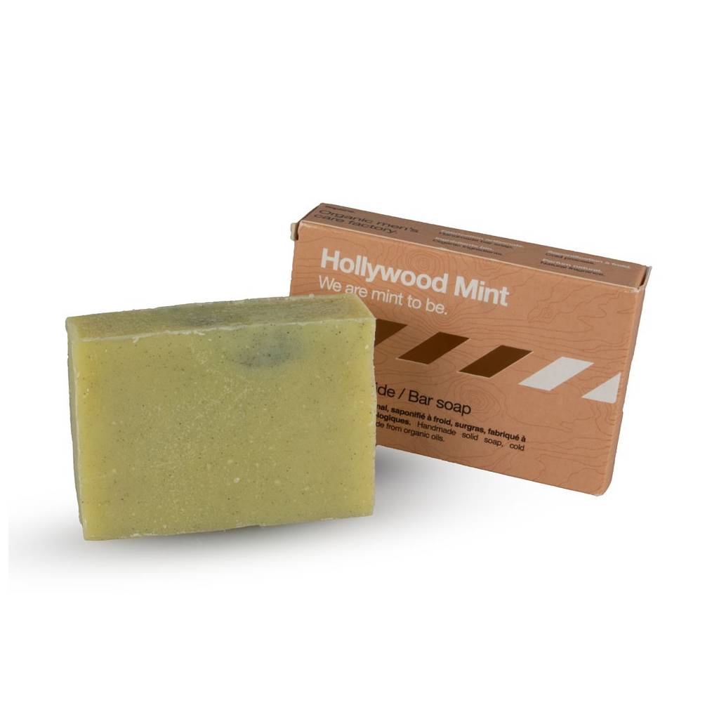 Savon solide Hollywood Mint et sa boîte