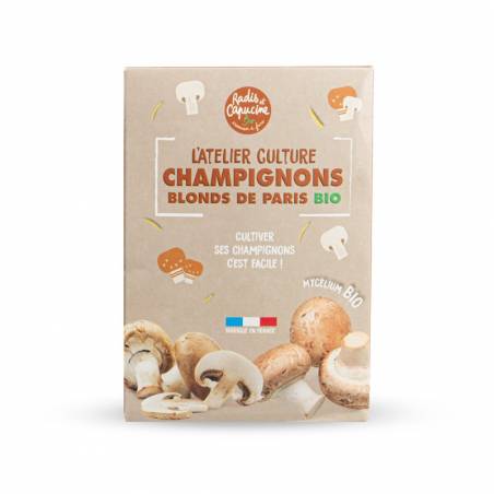 Kit de culture de champignons de paris face Kit de culture de champignons de paris face