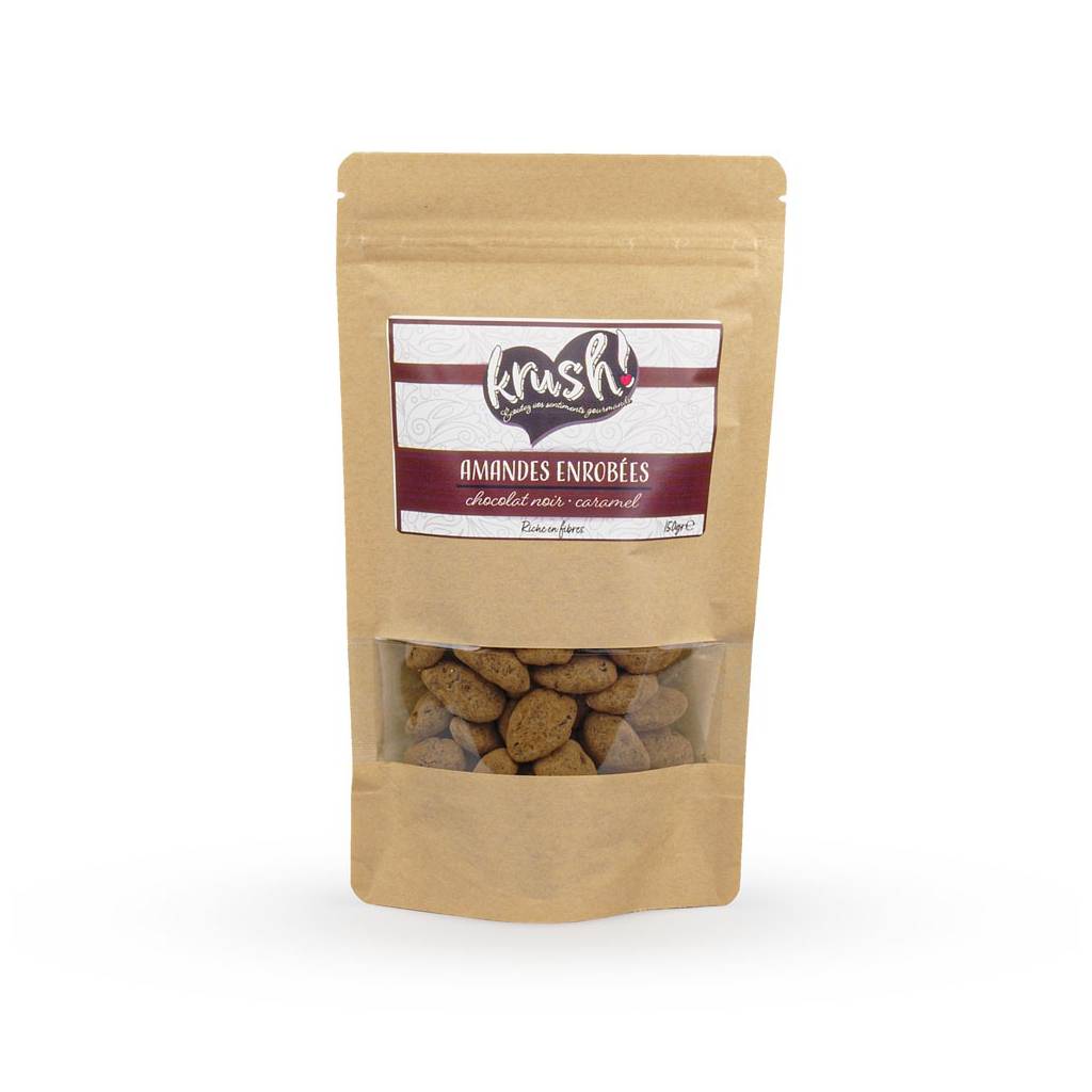 Amandes Enrobées Chocolat Noir - Caramel Amandes Enrobées Chocolat Noir - Caramel