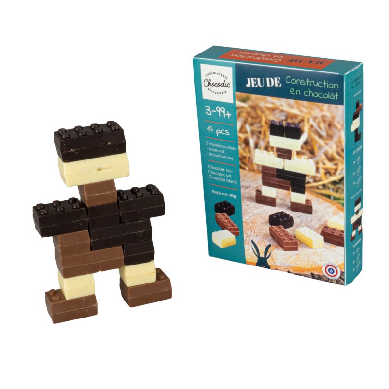 Jeux de construction lego en chocolat