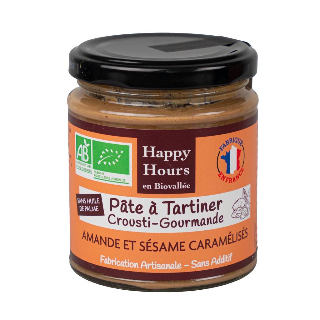 Pâte à tartiner BIO - Amande et Sésame Caramélisés Pâte à tartiner BIO - Amande et Sésame Caramélisés