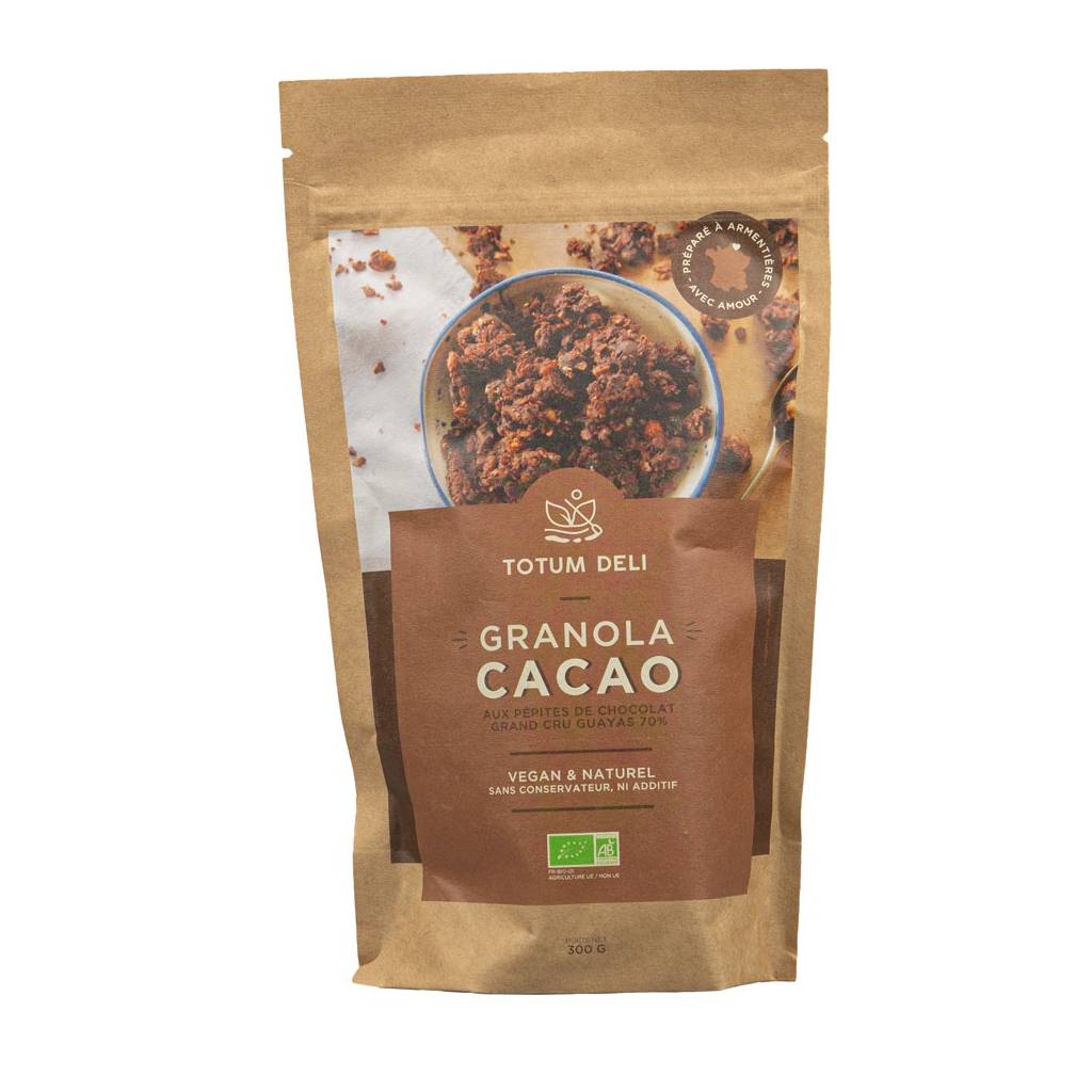 Cocoa granola with organic chocolate chips - 300 G