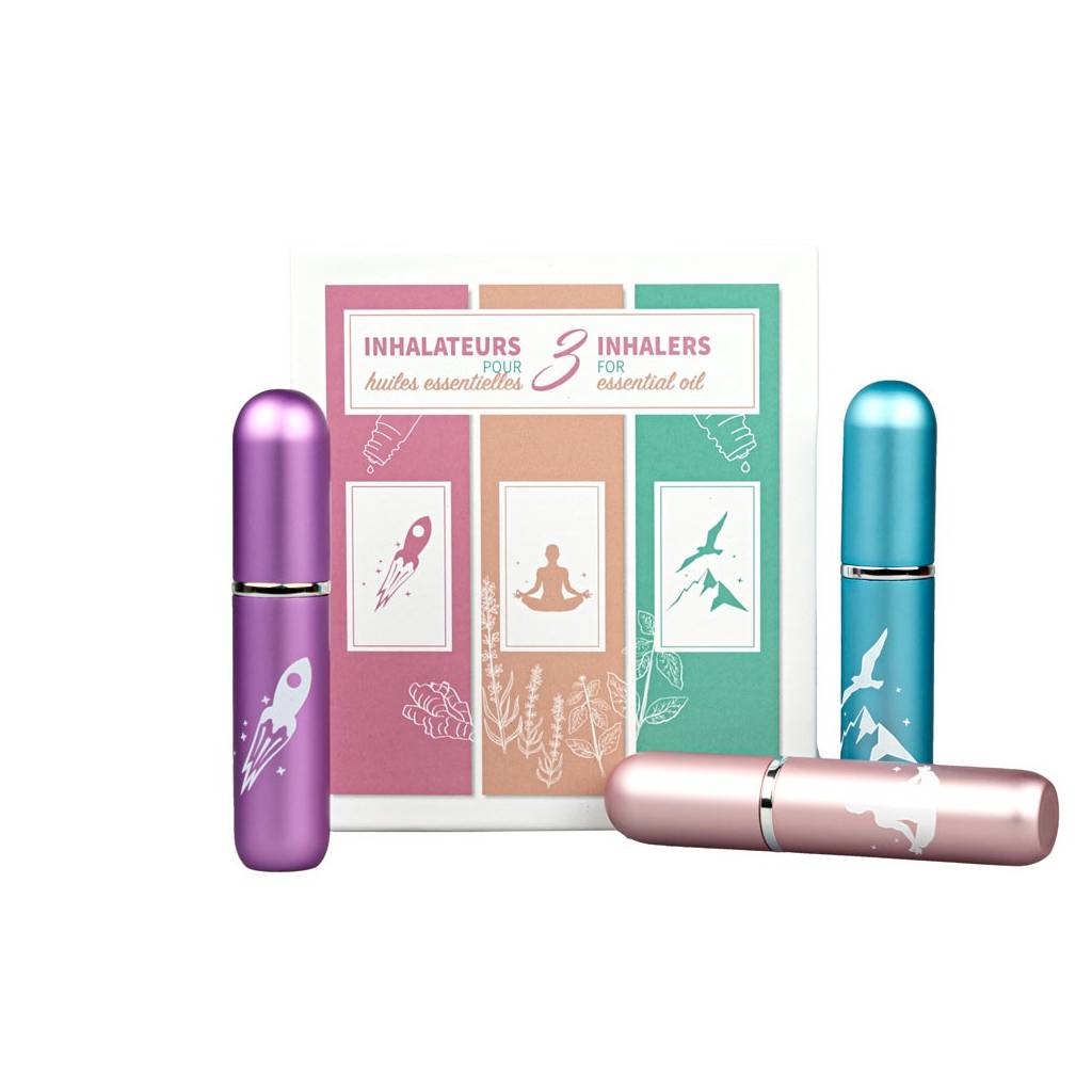 Box mit 3 Inhalatoren für ätherische Öle Box mit 3 Inhalatoren für ätherische Öle