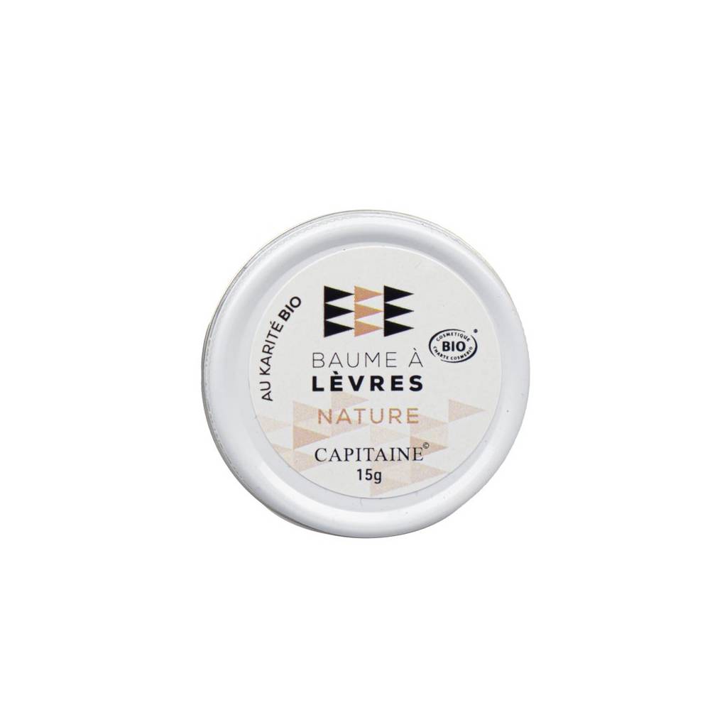 Baume à lèvres nature de la marque capitaine cosmétiques