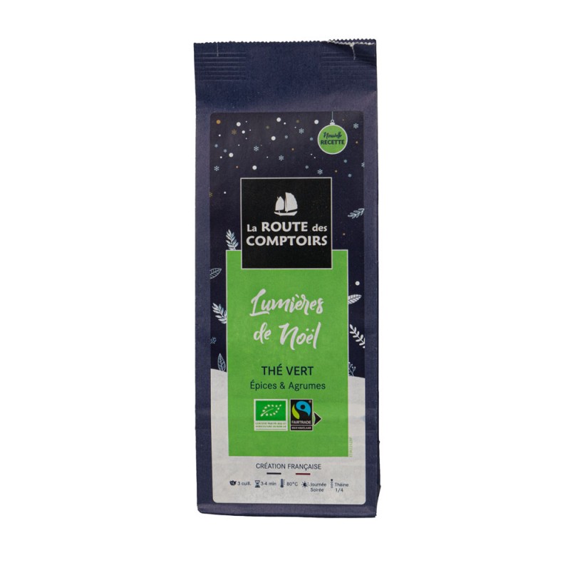 Biologischer Weihnachtslichter Grüner Tee 100 g