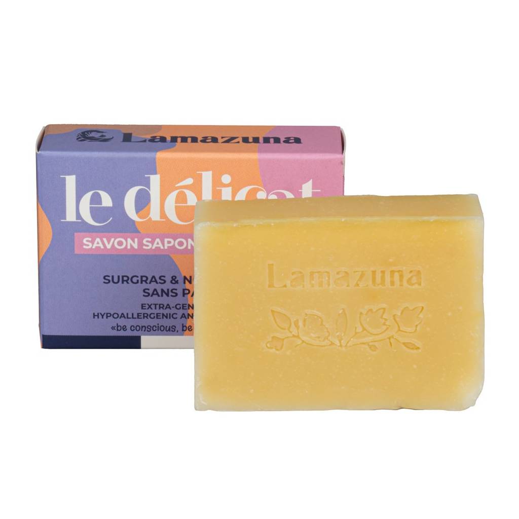 Savon saponifié à froid et sa boîte