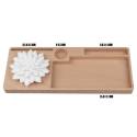 Desk organizer and its ceramic flower