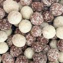Trio of coated hazelnuts and coconut