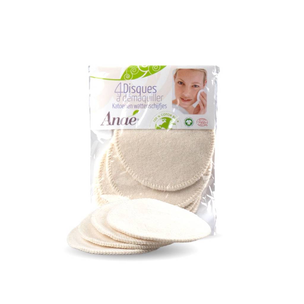 4 disques à démaquiller en coton BIO