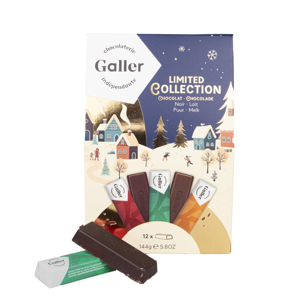 Boîte 12 mini bâtons chocolat - Edition Noël