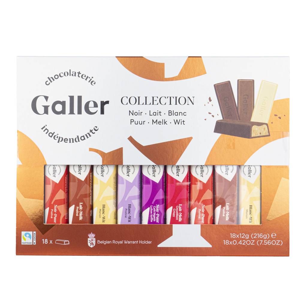 Doos met 18 mini-chocoladesticks Doos met 18 mini-chocoladesticks