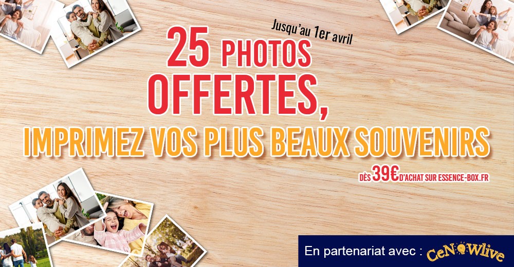 25 photos offertes durant ce mois de mars ! Essence Box