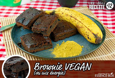 Rezept Nr. 12: Veganer Brownie mit Energy Mix  Essence Box