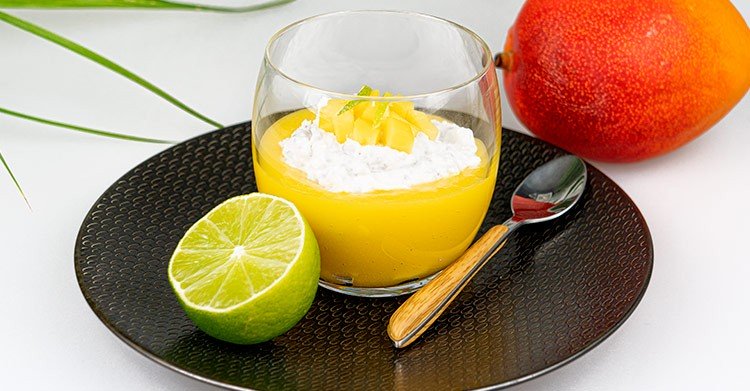 Recette de verrine Mangue Coco et Graines de Chia Essence Box