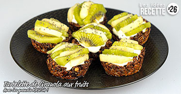 Recette de tartelettes de Granola aux fruits Essence Box