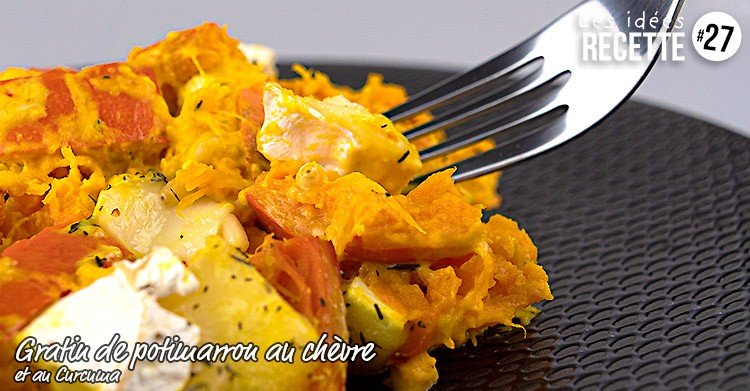 Recette de gratin de Potimarron au fromage de chèvre Essence Box