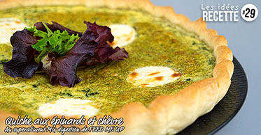 Recipe n° 29: Quiche with spinach and goat cheese Essence Box