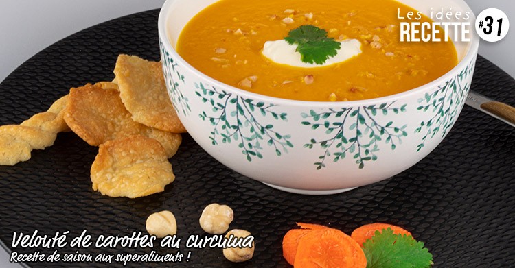 Recipe n° 31: Cream of carrot soup with turmeric  Essence Box