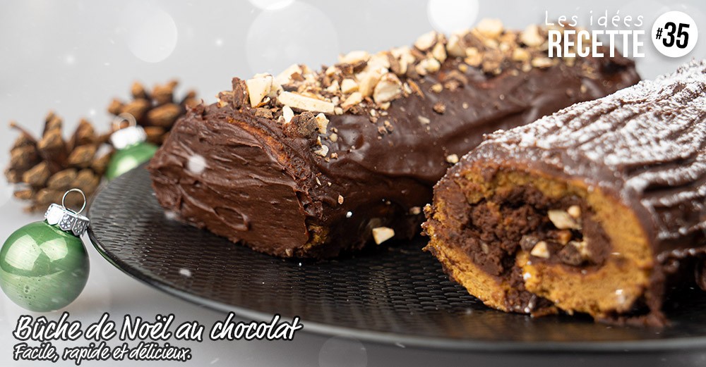 Recipe n°35: Christmas log with chocolate and almonds 