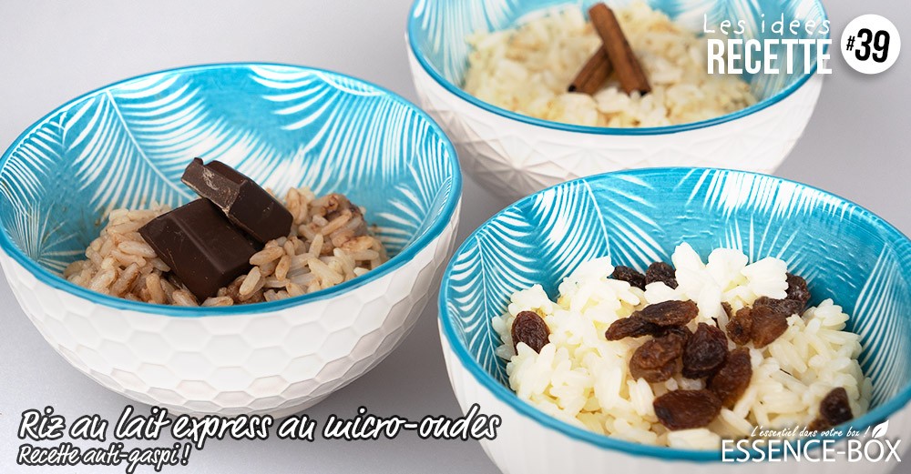 Recipe n°39: Express rice pudding in the microwave Essence Box