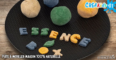 Créakids n°1: 100% natural homemade modeling clay recipe Essence Box