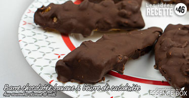 Recette de barre chocolatée banane et beurre de cacahuète